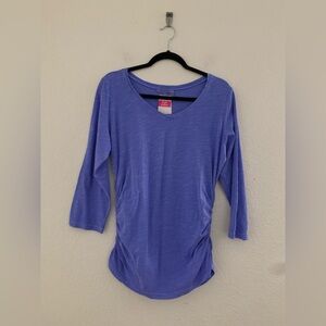Fresh Produce Women’s Top 3/4 Sleeve Coffee House Peri Blue Size Large
